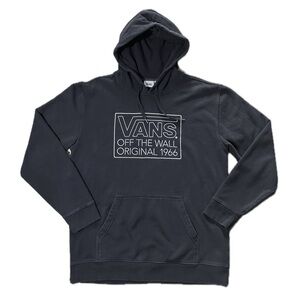 Vans Black Hoodie, Embroidered Logo